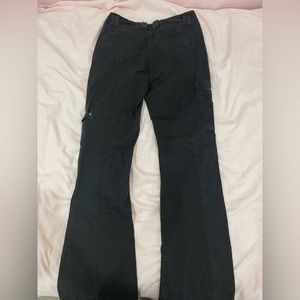 Garage flared black cargo pants